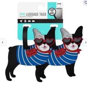 NWT. Pounce & Fetch Pet Design Luggage ID Tag. Set of 2!